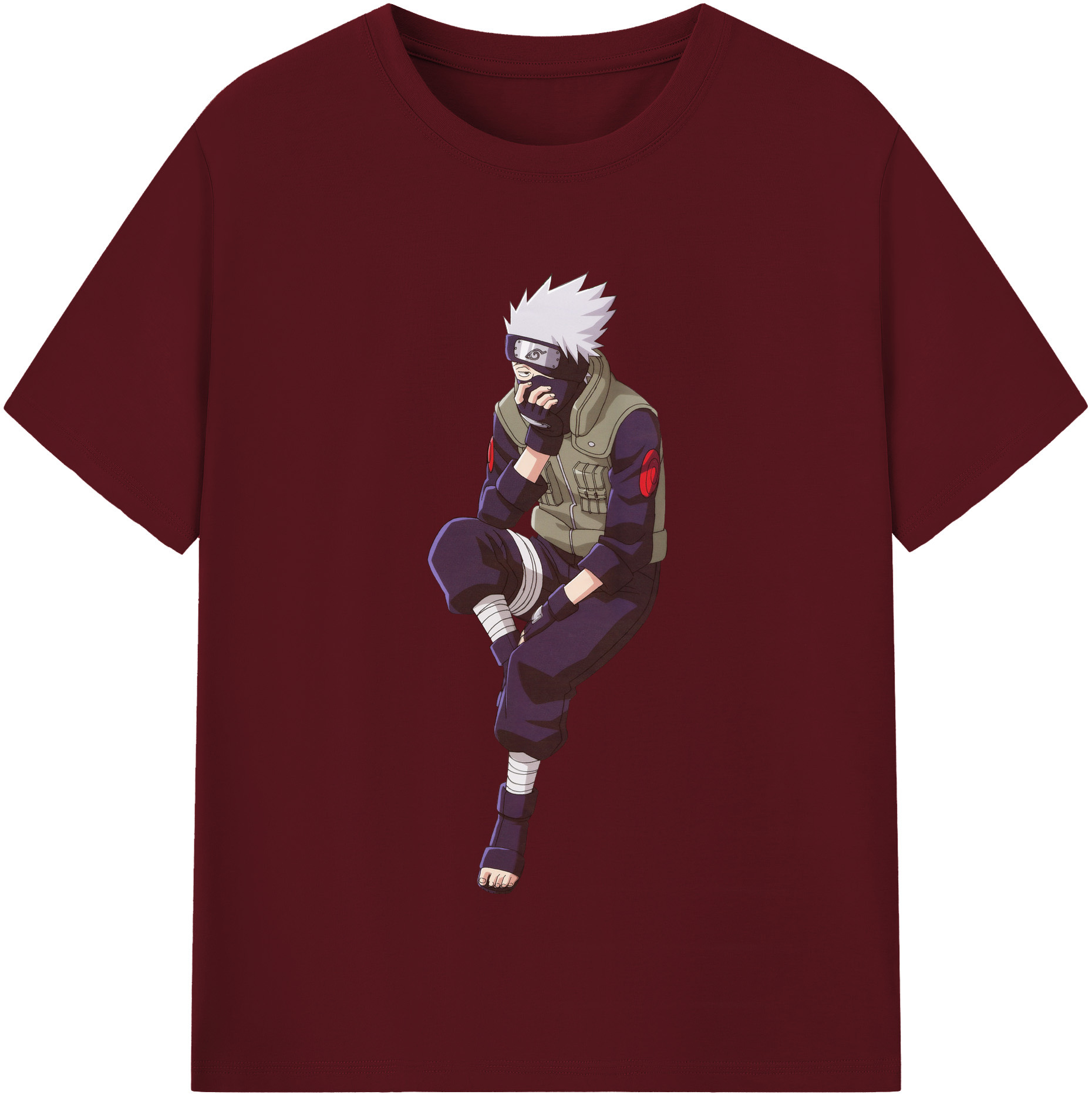 NARUTO -ナルト- はたけ カカシ Hatake Kakashi 綿100％半袖Tシャツ（フロントプリント）